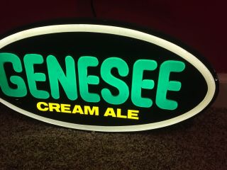 Vintage Genesee Cream Ale Lighted Beer Advertising Sign Rare 7