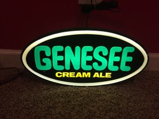 Vintage Genesee Cream Ale Lighted Beer Advertising Sign Rare 8