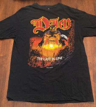 Vtg Dio Last In Line Tour T Shirt Metal Black Sabbath Ozzy Metallica Orig 1985
