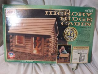 Dura - Craft Hickory Ridge Hy120 Wood Log Cabin House Vtg 1999 Dollhouse