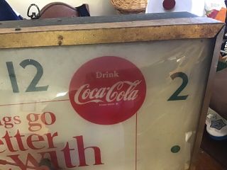 Vintage Swihart Coca Cola Light Up Bubble Face Wall Clock 7