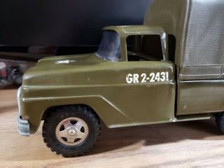 Tonka Army Transport Truck GR 2 - 2431 Vintage Pressed Steel Early 1960 ' s 2