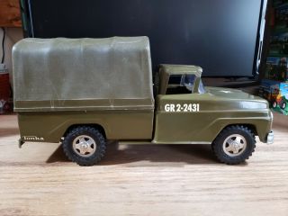 Tonka Army Transport Truck GR 2 - 2431 Vintage Pressed Steel Early 1960 ' s 6