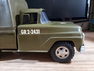 Tonka Army Transport Truck GR 2 - 2431 Vintage Pressed Steel Early 1960 ' s 7