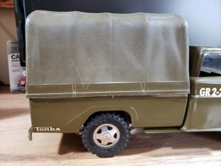 Tonka Army Transport Truck GR 2 - 2431 Vintage Pressed Steel Early 1960 ' s 8