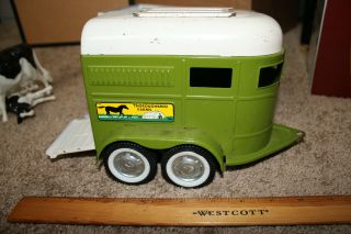 VINTAGE NYLINT ECONOLINE PICKUP TRUCK AND HORSE TRAILER THOROUGHBRED FARMS 8
