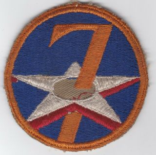 7th Us Army Air Force Patch Aaf Ww2 Wwii Air Corps Factory Error Twill