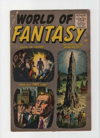 World Of Fantasy 1 Vintage Marvel Atlas Comic Horror Pre - Hero 1st Issue 10c
