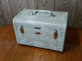 Vintage Samsonite Travel Train Case Shwayder Bros No.  4512 Marble Cream 2