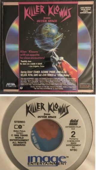 Vintage Rare Hard To Find 1988 Killer Klowns From Outer Space Laserdisc Image
