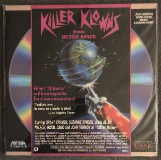 Vintage Rare Hard To Find 1988 Killer Klowns From Outer Space Laserdisc Image 2