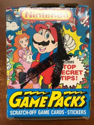 Nintendo Topps Game Packs Trading Cards Case Of 48 Packs Vintage