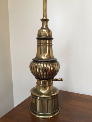 Vintage Stiffel Brass Table Lamp With Asian Finial
