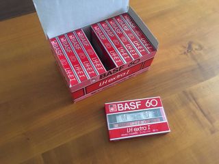 10 Vintage Audio Cassette Basf Lh Ei Extra I 60 Rare Blank Tapes W.  Germany