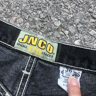 Vintage 90’s JNCO smokestack Oversized Baggy Jeans 36x32 5
