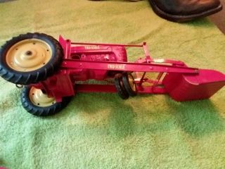 VINTAGE TRU SCALE TRACTOR with LOADER,  and IMPLEMENTS 7