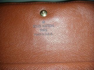 Vintage Louis Vuitton Monogram Wallet Checkbook Card Holder - USA 3