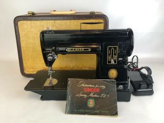 Vintage Singer 301a Sewing Machine Black Gold Repair Parts