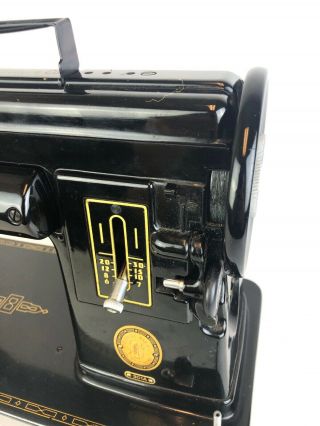 Vintage SINGER 301A SEWING MACHINE Black Gold Repair Parts 7
