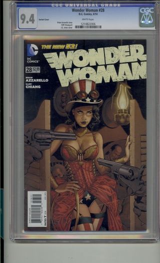 Wonder Woman 28 Cgc 9.  4 Jg Jones Steam Punk Variant Cover Rare