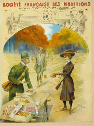 Henri Rudaux Vintage Poster French Company Of Ammunitions Ci 1900