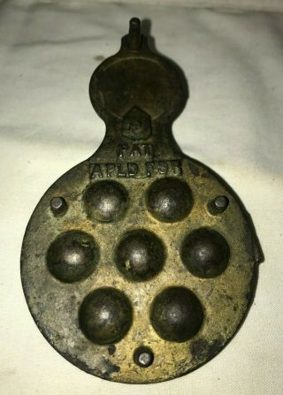 ANTIQUE CAST IRON MARBLE GAME TOY VINTAGE GAMING GAMBLING RARE PAT APLD FOR OLD 7