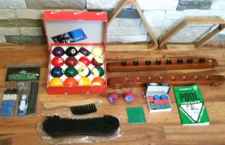 Vtg Aramith Select Belgian Pool Balls Billiard Set (resin) W/ All Accessories