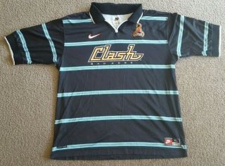 San Jose Clash Nike Vintage Mls Soccer Jersey Xl Fifa Team Rare Retro Polyester