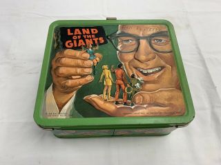 Vintage " Land Of The Giants " Metal Lunchbox With Matching Thermos 1968 Aladdin - G