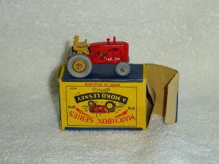 Vintage Matchbox Lesney Massey Harris Tractor No.  4 with Box 2