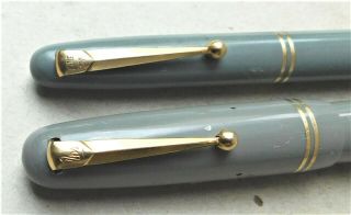 Grey Swan Fountain Pen & Mechanical Pencil Set Vintage Mabie Todd 2