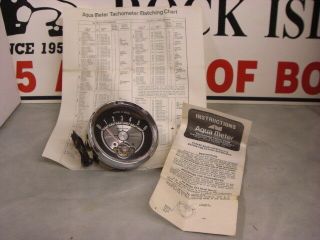 New/old Stock Vintage Aqua Meter Tachometer Mercury Thunderbolt Sys.  634 4 - 1 - 4