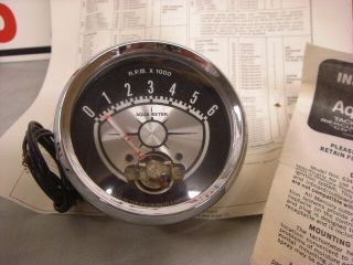 New/Old Stock Vintage Aqua Meter Tachometer Mercury THUNDERBOLT SYS.  634 4 - 1 - 4 2