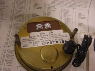 New/Old Stock Vintage Aqua Meter Tachometer Mercury THUNDERBOLT SYS.  634 4 - 1 - 4 4