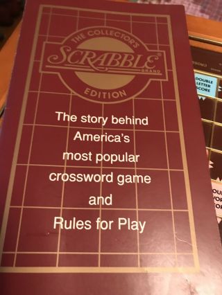 1990 VINTAGE FRANKLIN “THE CLASSIC COLLECTOR EDITION “ SCRABBLE GAME 7