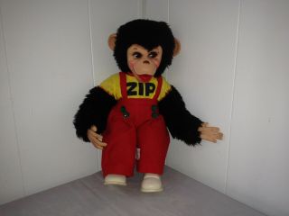 Vtg Zip The Monkey Rushton Co.  15 " Plush Chimp Toy Howdy Doody Zippy Doll Haiti