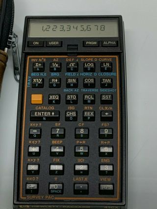HP - 41CX Programmable Calculator Surveying Case Vintage Hewlett - Packard 2