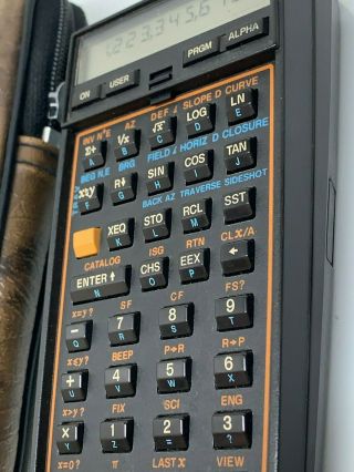 HP - 41CX Programmable Calculator Surveying Case Vintage Hewlett - Packard 3