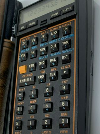 HP - 41CX Programmable Calculator Surveying Case Vintage Hewlett - Packard 4