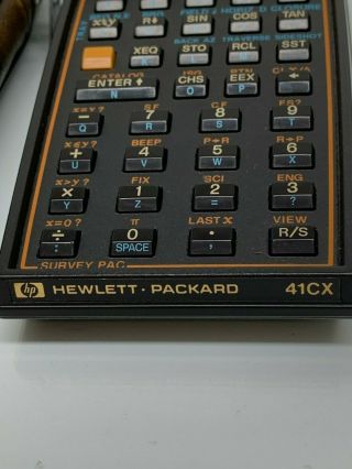 HP - 41CX Programmable Calculator Surveying Case Vintage Hewlett - Packard 5