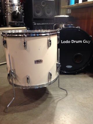 18 " Yamaha 8000 Tour Custom Floor Tom Drum Pure White Vintage 16x18 Japan Ef4
