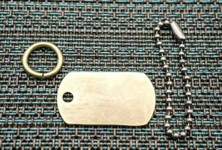 Steel Flame 1911.  45 Brass Dog Tag w/Bead Chain,  Vintage Steel Flame 2