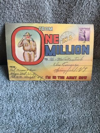 Rare 1940s Post Card Folder One In A Million I 
