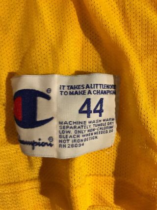 Shaquille O’Neal Jersey Yellow Lakers Retro Vintage Champion Size 44 3