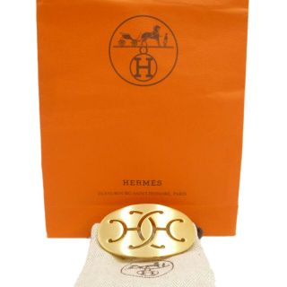 Authentic Hermes H Buckle Vintage Gold Tone Metallic S303066