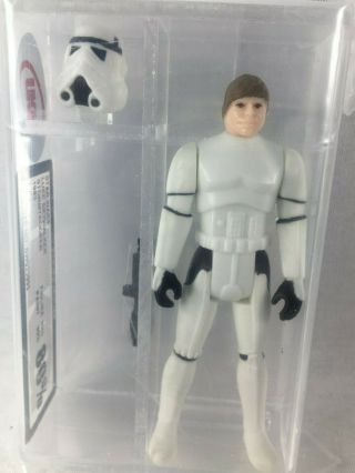 Star Wars Vintage Potf - Luke Skywalker (stormtrooper Outfit) - Last 17 - Ukg 80