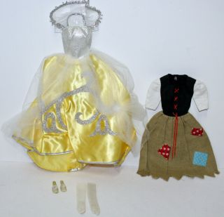 Vintage Barbie Cinderella Fashion 872 1964 - 65 Mattel 2 Dresses