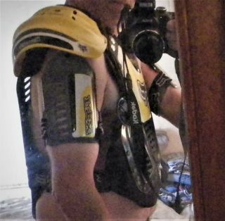 LOOK Vintage FOX Roost 2 Motocross ATV Chest Protector Off Road - RARE YELLOW 7