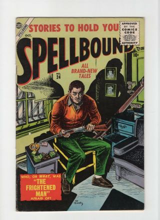 Spellbound 24 Fn 6.  0 Vintage Marvel Atlas Comic Pre - Hero Horror Golden Age 10c