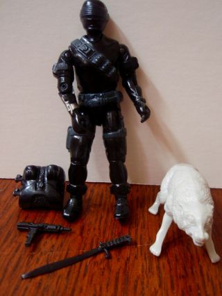 Vintage 1985 Hasbro Gi Joe Snake Eyes V2 Action Figure Complete,  File Card